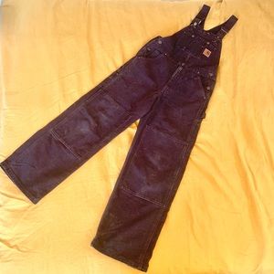Carhartt bib overalls dark brown 32x30